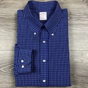 Brooks Brothers 346 NonIron Grid Check Dress Shirt